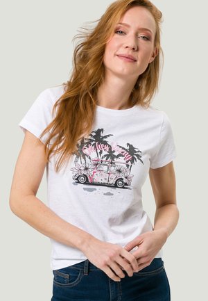 MIT GLITZERPRINT - T-shirt con stampa - white