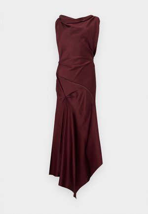 ASYMMETRIC DRAPED DRESS - Společenské šaty - cinnabar red