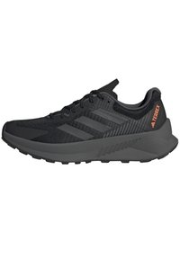 Adidas Terrex - TERREX SOULSTRIDE FLOW TRAIL - Krosa skriešanas apavi - core black   grey six   impact orange Miniatūras attēls 1