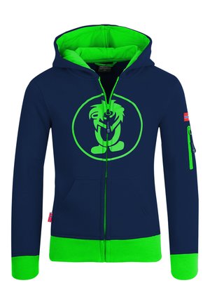 Zip-up sweatshirt - navy/green