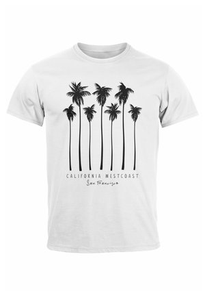 Neverless, PALMEN CALIFORNIA WESTCOAST PALMS SUMMER - Print T-shirt - weiß
