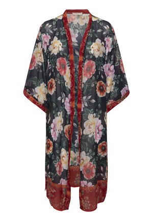 Cream CRNIOKI KIMONO - Summer jacket - black flower field