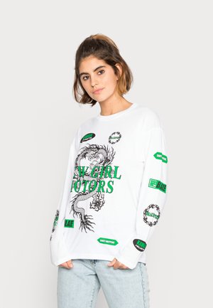 MOTOCROSS TEE - Top s dlouhým rukávem - white