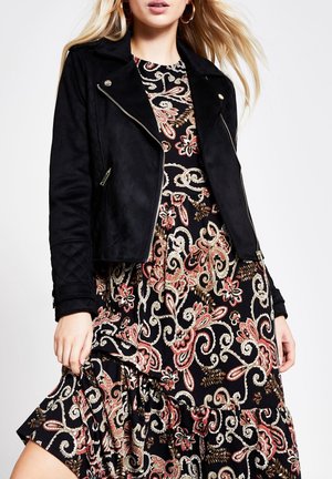Chaqueta de cuero sintético - black