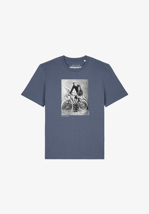 watapparel, NO GEARS NO LIMITS UNISEX - T-shirt imprimé - blue grey