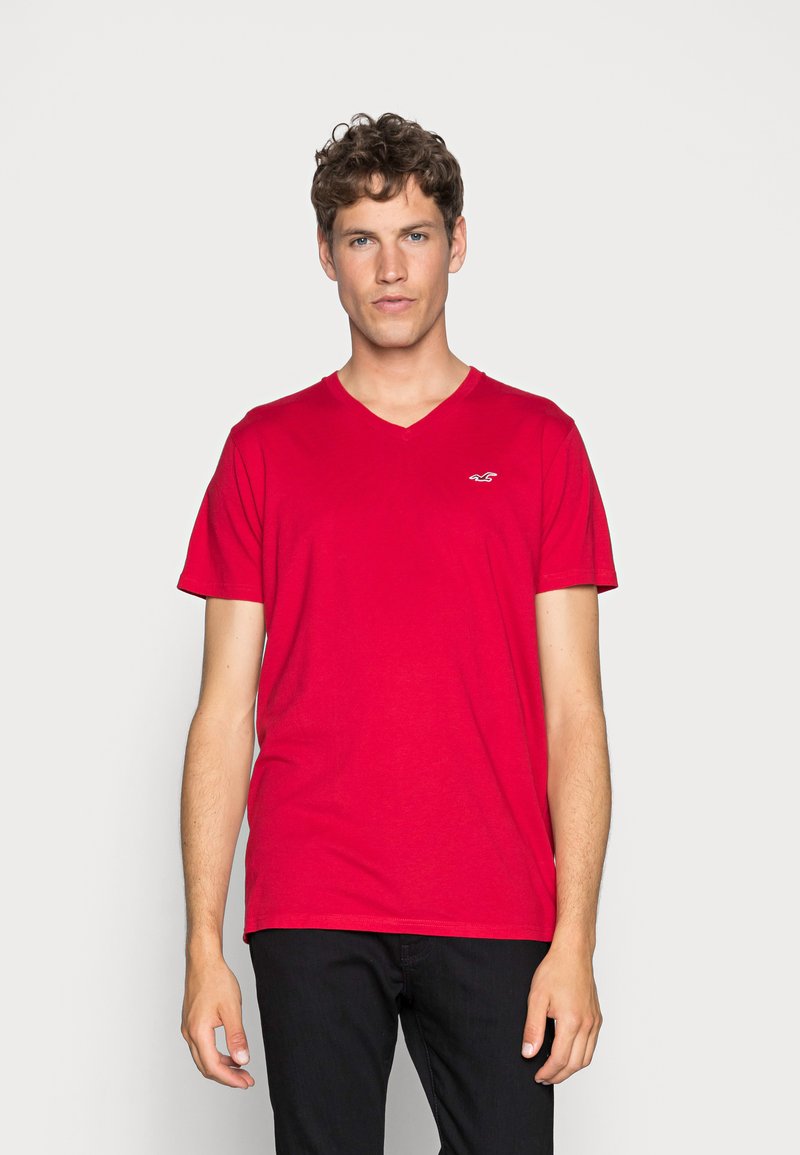 Hollister Co. 5 PACK Camiseta estampada - white/grey/red/navy texture/black/blanco - Zalando.es