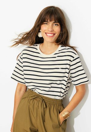 Promod, T-SHIRT MARINIÈRE - T-shirt imprimé - rayé marine
