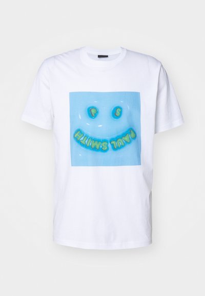 PS Paul Smith MENS BLOW HAPPY - T-shirt imprimé - whites