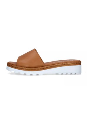 Cinzia Soft CON BANDA EFFETTO LEGNO - Ciabattine con tacco - light brown