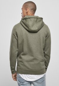 Urban Classics BASIC MELANGE HOODY - Majica s kapuljačom - darkgreen melange
