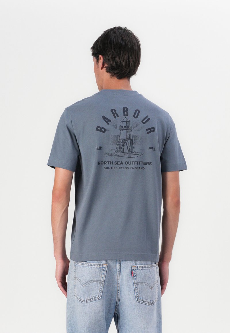 Barbour RELAXED SOUTER - T-Shirt print - blue stone