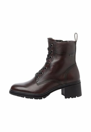 Platform ankle boots - mocca