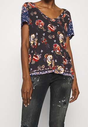 Desigual Camiseta estampada - black