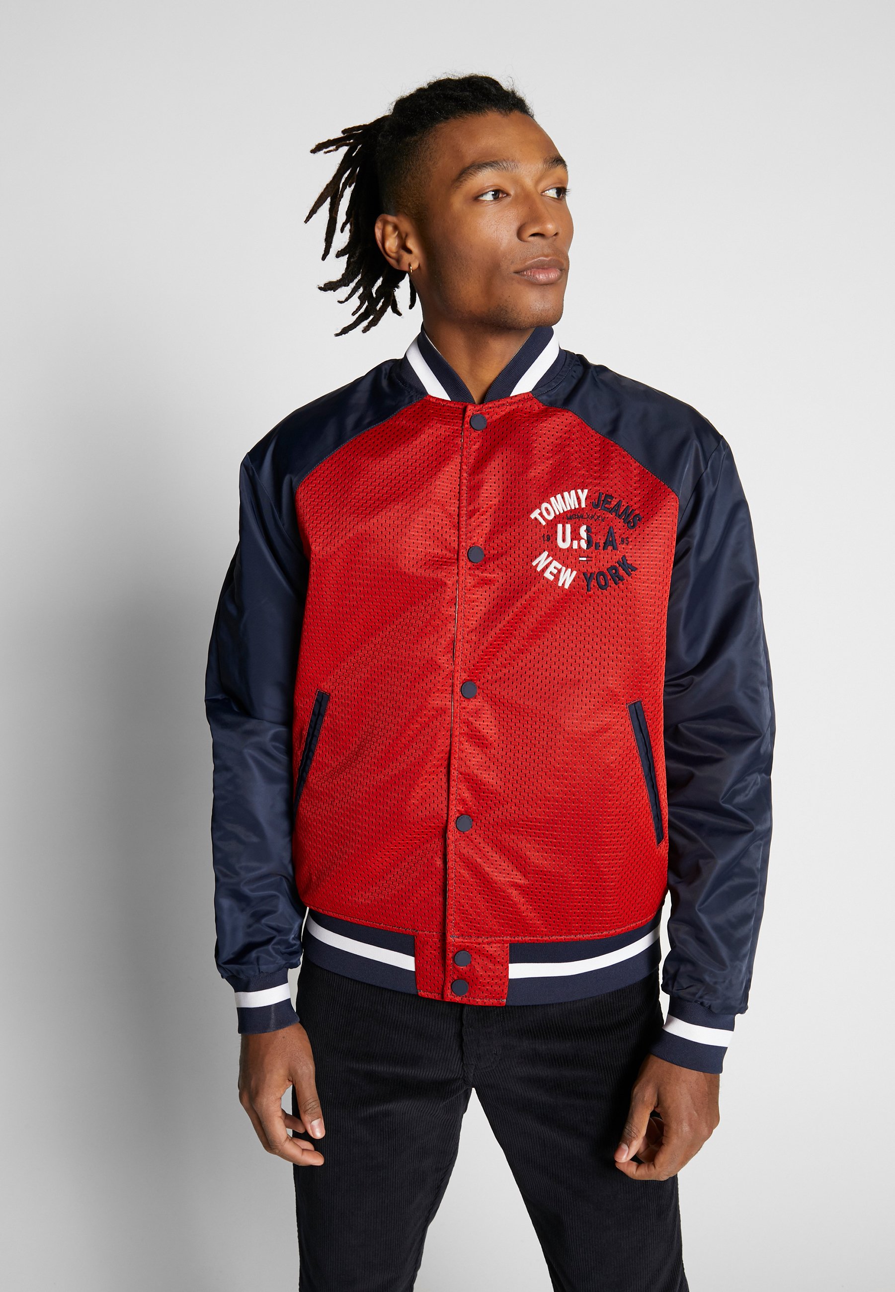 tommy jeans red reversible jacket