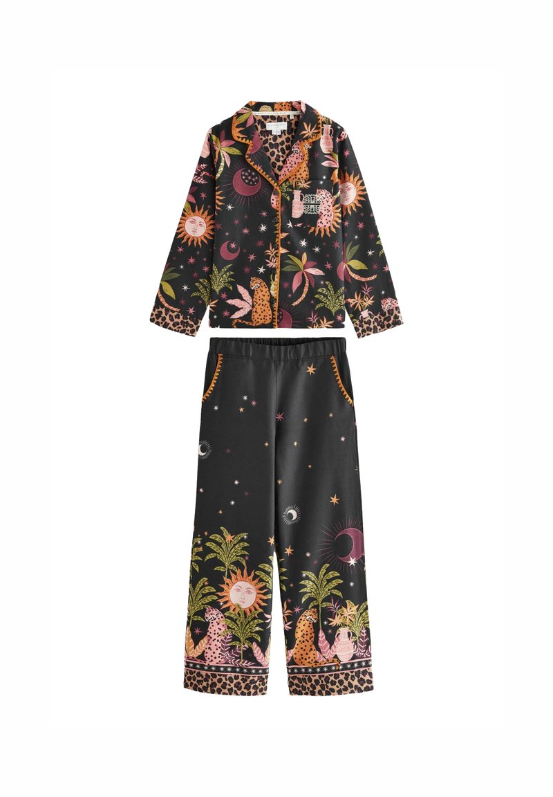 Never Fully Dressed BUTTON THROUGH - REGULAR FIT SET - Pižamos komplektas - black