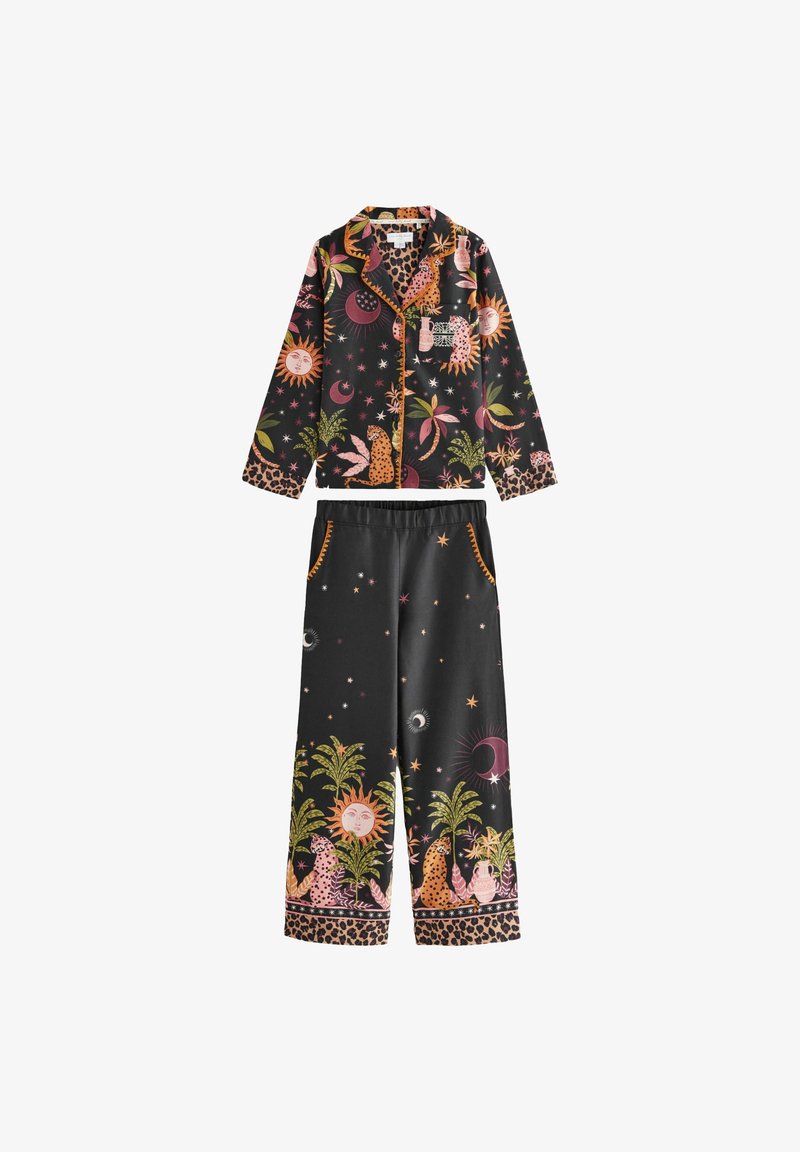 Never Fully Dressed BUTTON THROUGH - REGULAR FIT SET - Pižamos komplektas - black