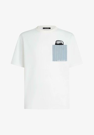 KARL LAGERFELD, IKON PEEKING POCKET - T-shirt imprimé - white