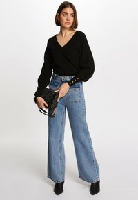 Morgan LONG-SLEEVED V-NECK - Trui - noir