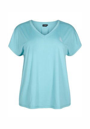 Active by Zizzi TRAININGS - Basic T-shirt - bristol blue