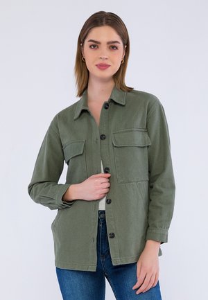 Button-down blouse - khaki