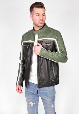 Maze Læderjakker - black/green