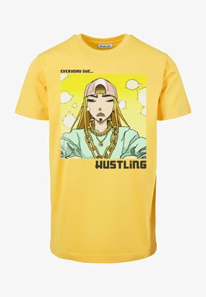 Mister Tee, EVERYDAY SHE HUSTLING TEE - T-shirt imprimé - taxi yellow