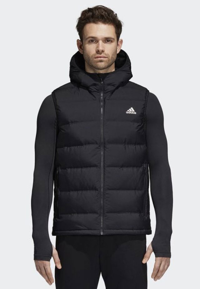 HELIONIC HOODED DOWN VEST - Waistcoat - black