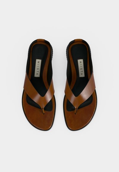 MIISTA PUNET THONGE FLAT - Σανδάλια τύπου T - tan