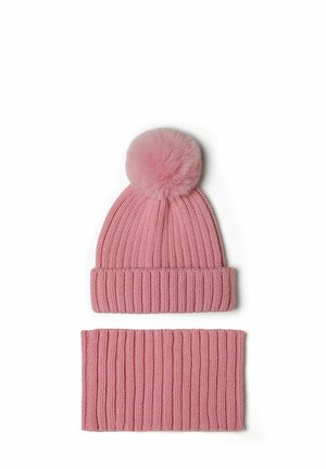 2 PIECES SET - Beanie - pink