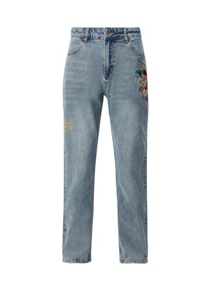 Ed Hardy TRUE TIL DEATH TATTOO - Straight leg jeans - light blue