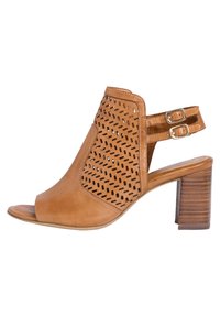 Tamaris TAMARIS SANDALETTE - Schaftsandale - cognac