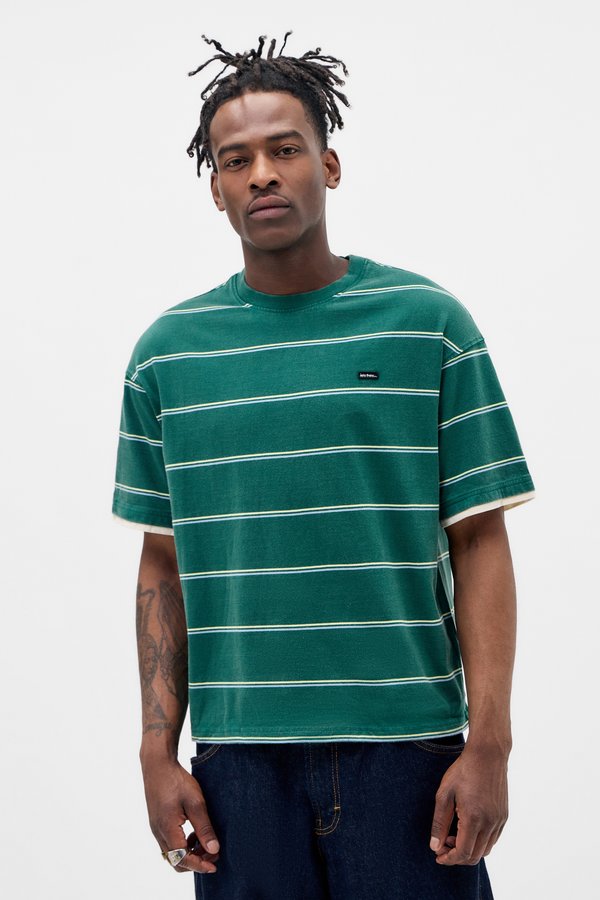 DOUBLE LAYER STRIPED TEE UNISEX - Print T-shirt
