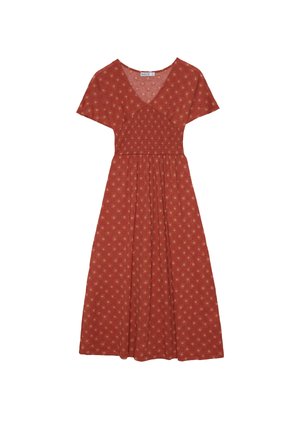 INSIDE, VESTIDO MIDI ESTAMPADO NIDO ABEJA - Vestido informal - rojo