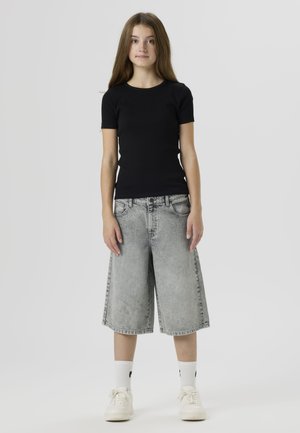 TWO SOON BAGGY JORTS - Short en jean - light grey denim