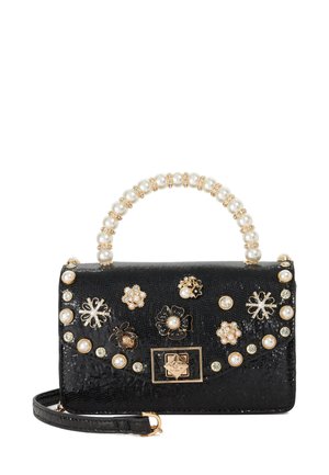 BLOOMS BEADED HANDLE EMBELLISHED - Handbag - black