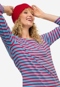 LAURASØN REGULAR FIT RINGEL RUNDHALS 3/4-ÄRMEL - Långärmad tröja - blue