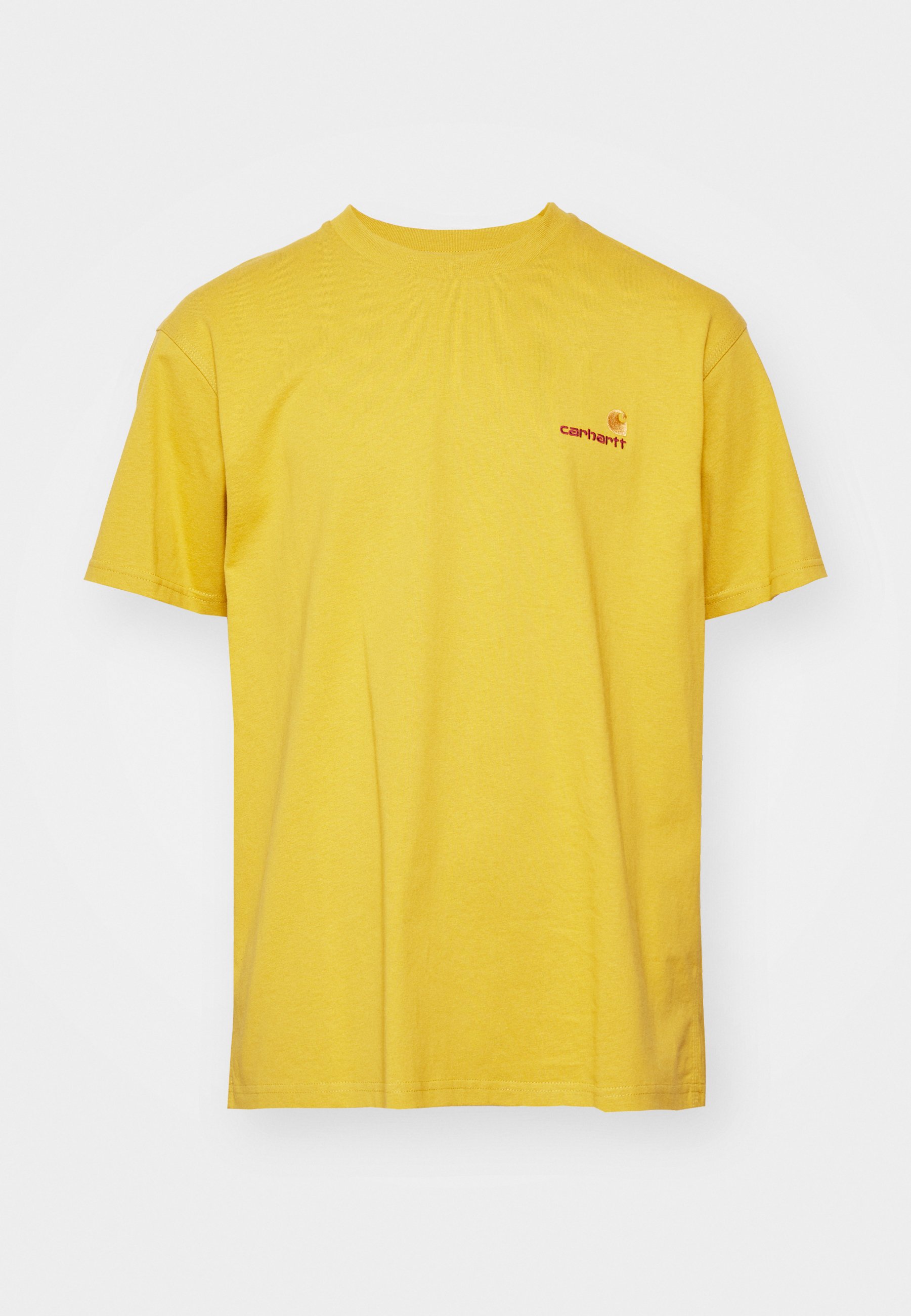 Carhartt WIP AMERICAN SCRIPT - Tricou basic - golden olive/galben