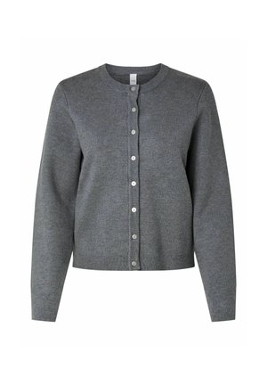 YAS, YASELENA LS KNIT CARDIGAN S. NOOS - Vest - medium grey melange