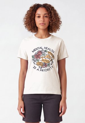 watapparel, MENTAL HEALTH - T-shirt imprimé - off white