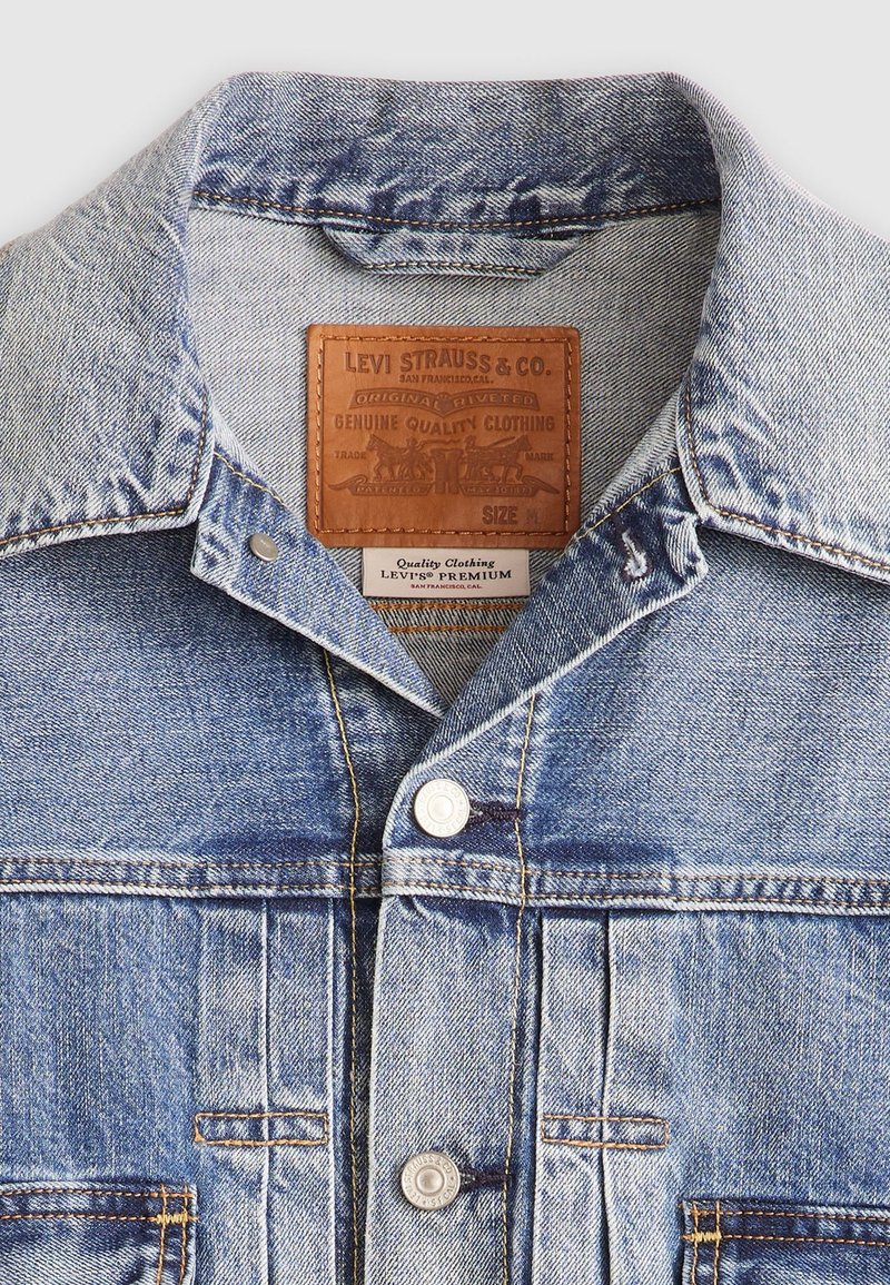 Veste En Jean Levi's Trucker Pour Homme - Taille M - Denim Bleu - Occasion Très Bon état - Coupe Régulière