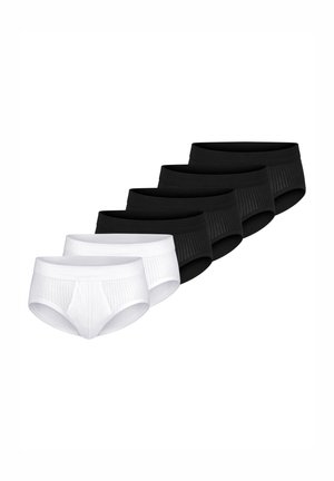 6 PACK - Slip - schwarz/weiß