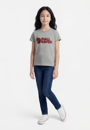 Fjällräven KIDS LOGO UNISEX - Nyomott mintás póló - grey melange