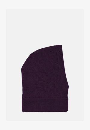 Fioletowa czapka beanie o teksturowanym wzorze dzianiny. Projekt ma lekki wzniesienie na czubku oraz żebrowany brzeg dla idealnego dopasowania.