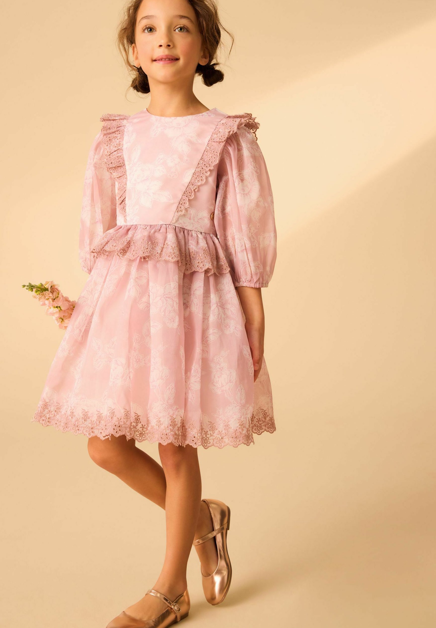 Laura Ashley REGULAR FIT SUMMER FLORAL BRODERIE ORGANZA PROM