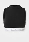 LIGHTLY LINED MOCKNECK ICON - Biustjė - black