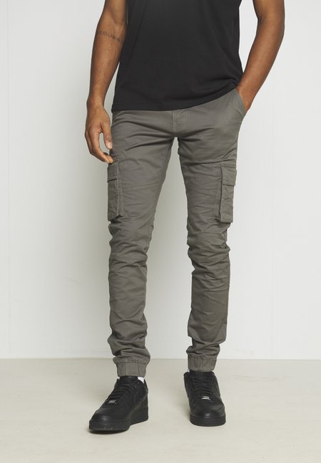 PITTMAN Darius Cargobroek voor heren, katoenen cargobroek, cargo jogger, groen (Deep Lichen Green 180312), 32W x 38L