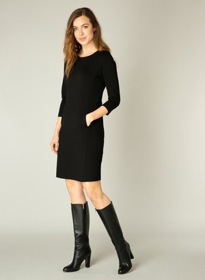 YLONA - Gebreide jurk - black