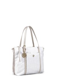 Y Not? SHOPPING SQUARE CLOUD IN LOGATO - Borsa a mano - bianco