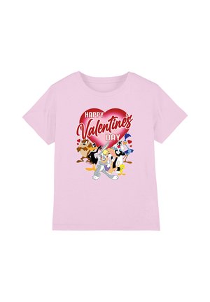 Warner Brothers, LOONEY TUNES VALENTINES DAY BUGS LOLA TWEETY TAZ DAFFY UNISEX - T-Shirt print - pink