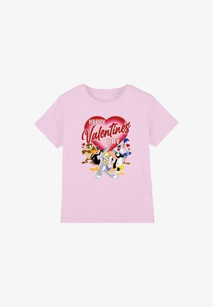 Warner Brothers, LOONEY TUNES VALENTINES DAY BUGS LOLA TWEETY TAZ DAFFY UNISEX - T-Shirt print - pink